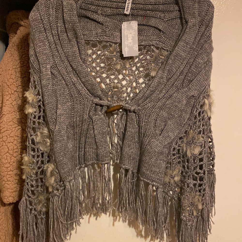 Gray Poncho - image 1